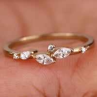 Ensemble Marquise Wedding Band Half Eternity