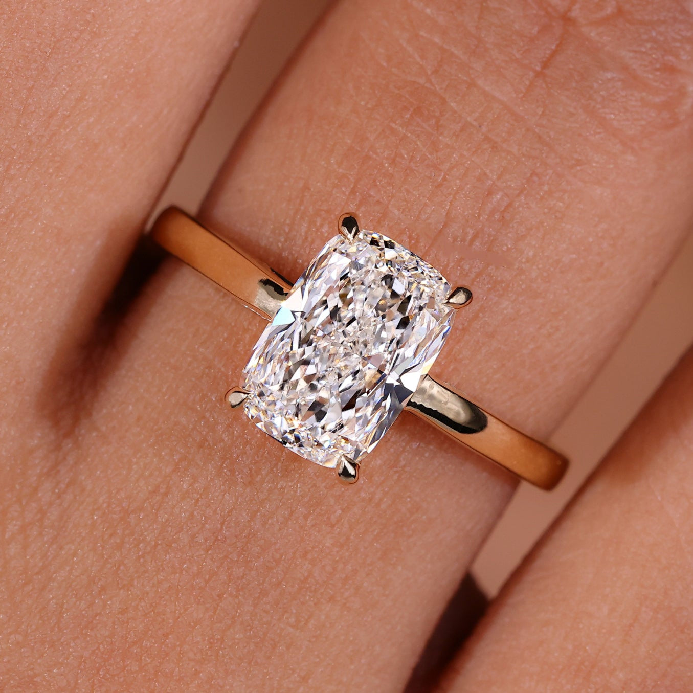 Elegant Cushion Cut Diamond Ring showcasing timeless design and brilliance for all occasions.