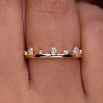 Round diamond band with a sleek and classic design.
