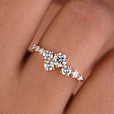 round diamond engagement ring with a timeless design featuring a brilliant cut stone set in a sleek band.