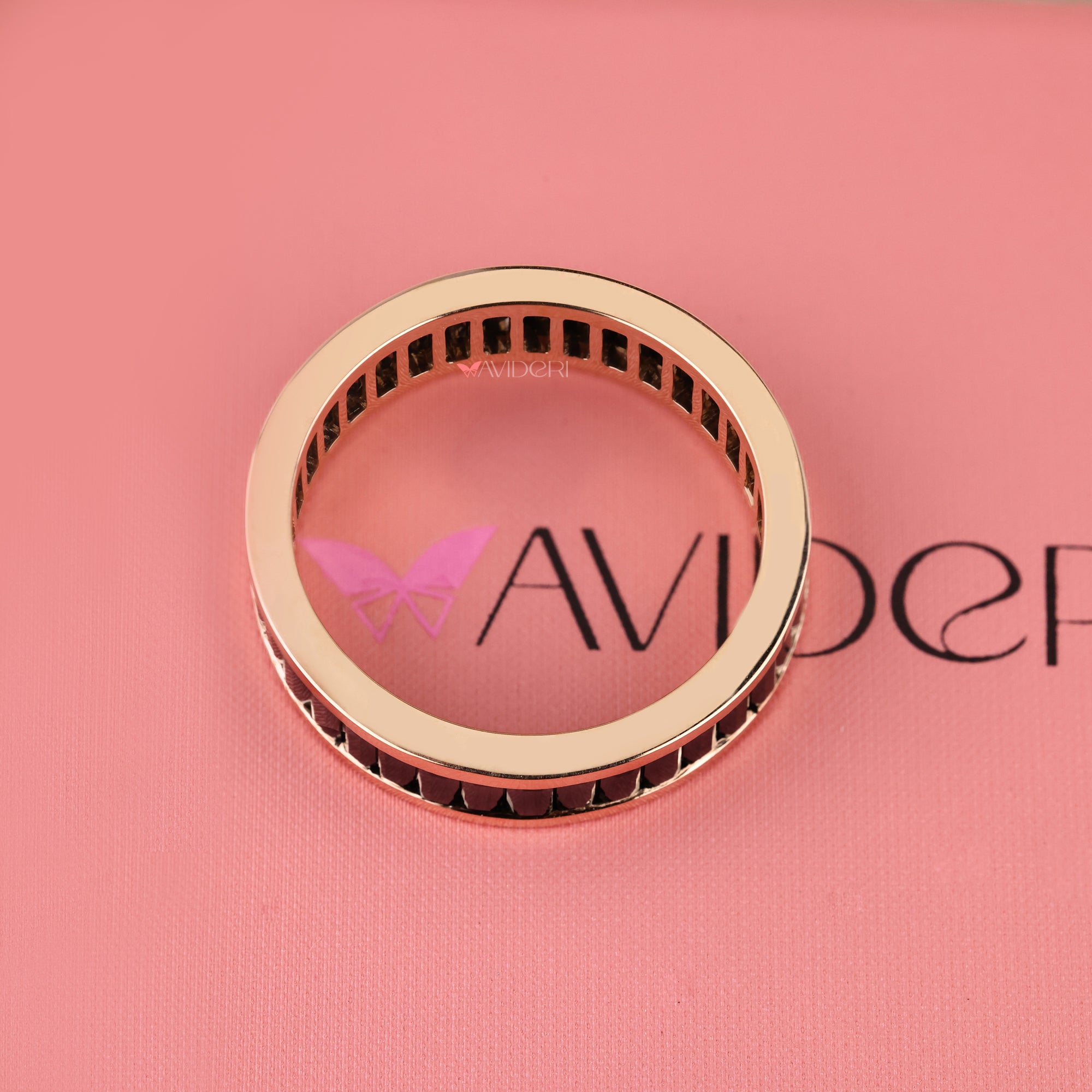 Full eternity wedding band in custom wedding band style.