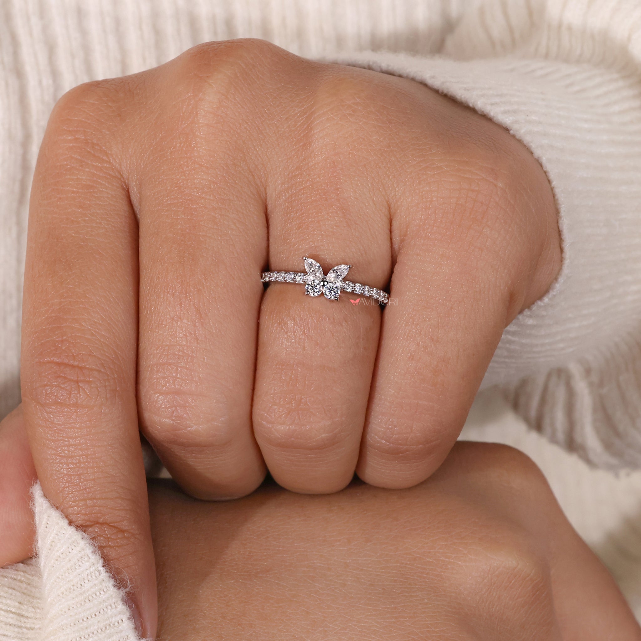 marquise cut diamond ring gold engagement ring pave diamond ring
