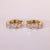 Round cut diamond earrings in hoop earrings design.