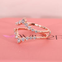 Round Cut Diamond Enhancer Ring In Rose Gold
