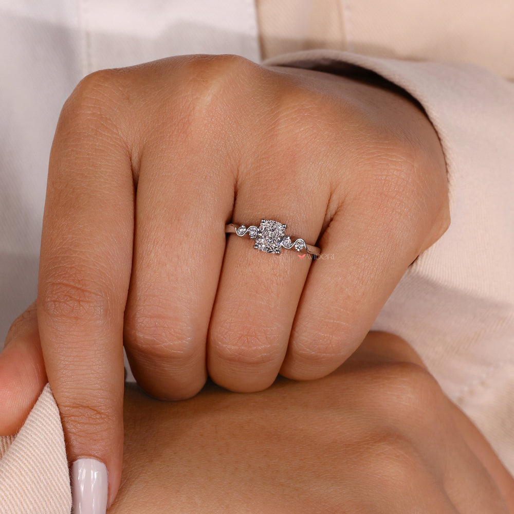 IGI certified diamond in a handmade ring design.
