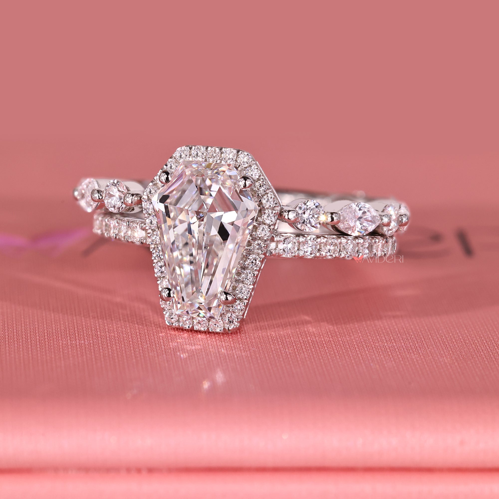 Lab Grown Diamond with handmade bridal set.