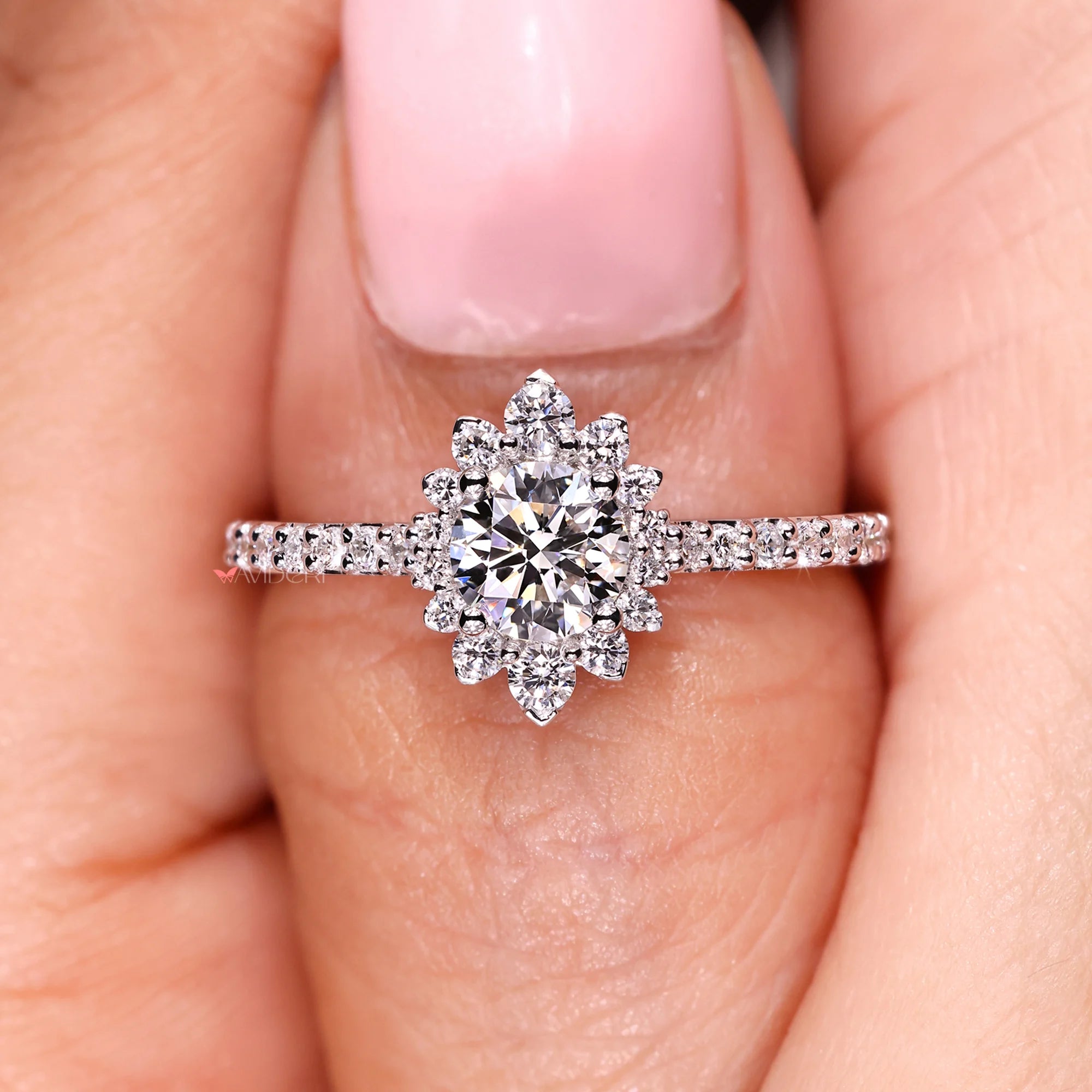 Lab-grown diamond ring with Buy engagement ring.