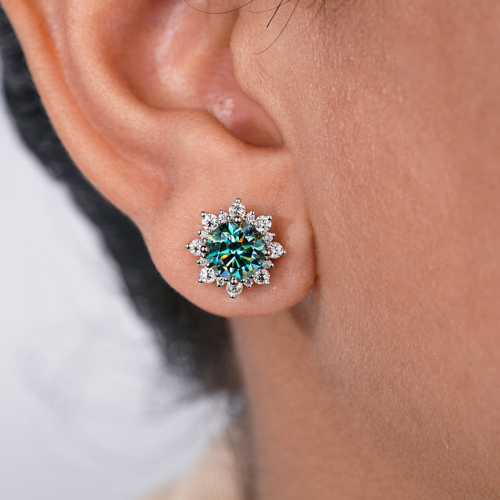 Round cut earrings featuring stunning craftsmanship and timeless appeal
