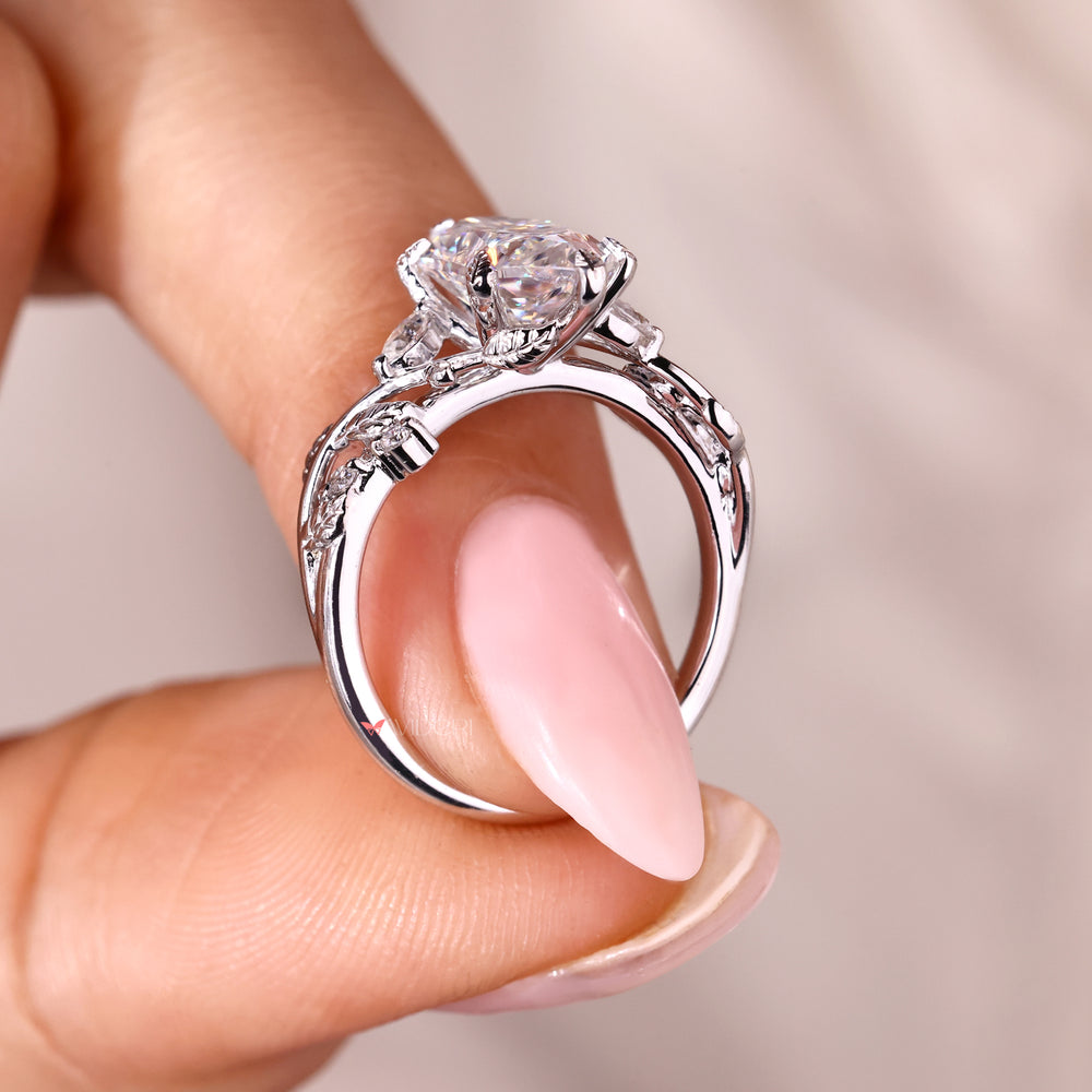 Custom engagement ring with handmade jewelry.