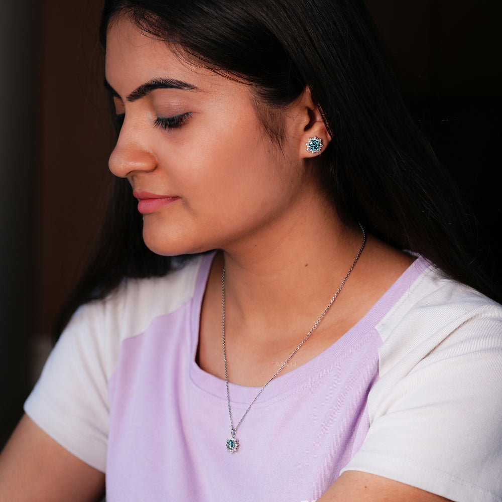Round stud earrings offering a timeless and versatile style
