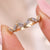 Zig zag band with yellow gold band.