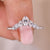 V Shaped Wedding Band with oval cut wedding band.