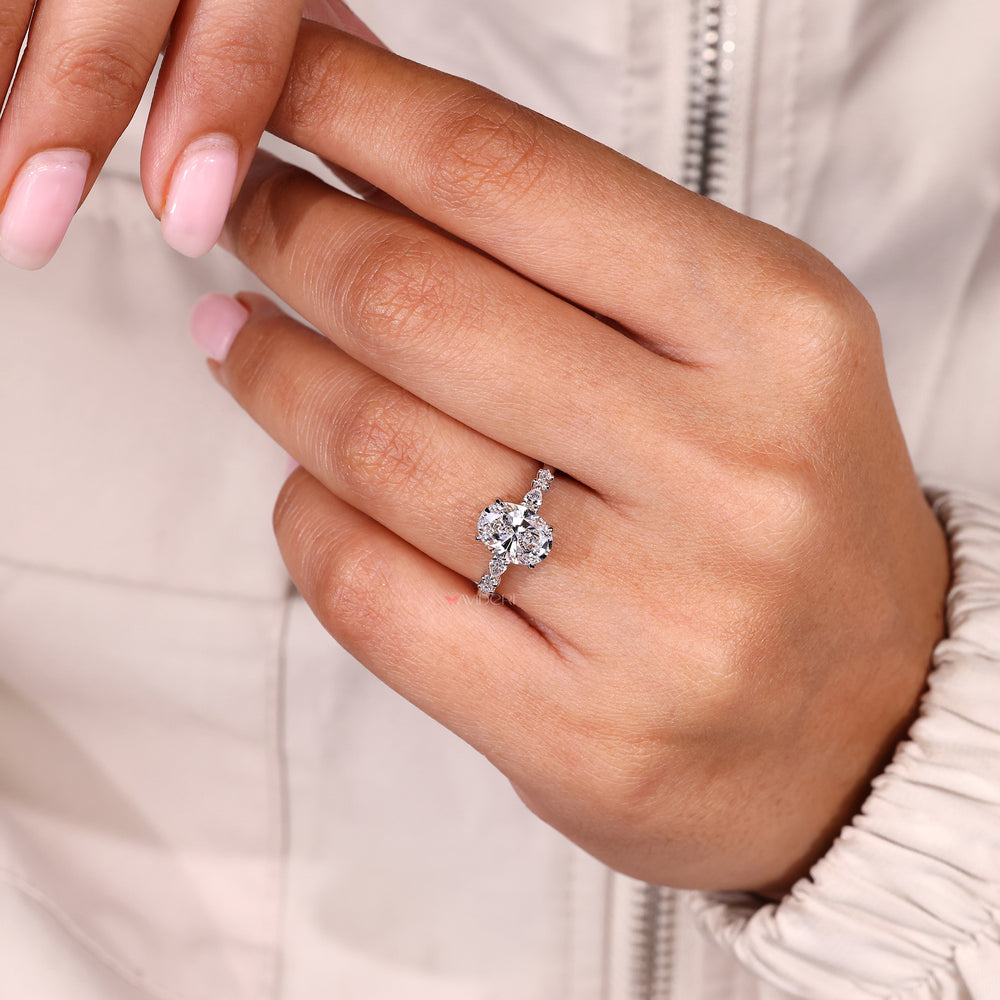 Custom Seven Stone Diamond Engagement Ring.