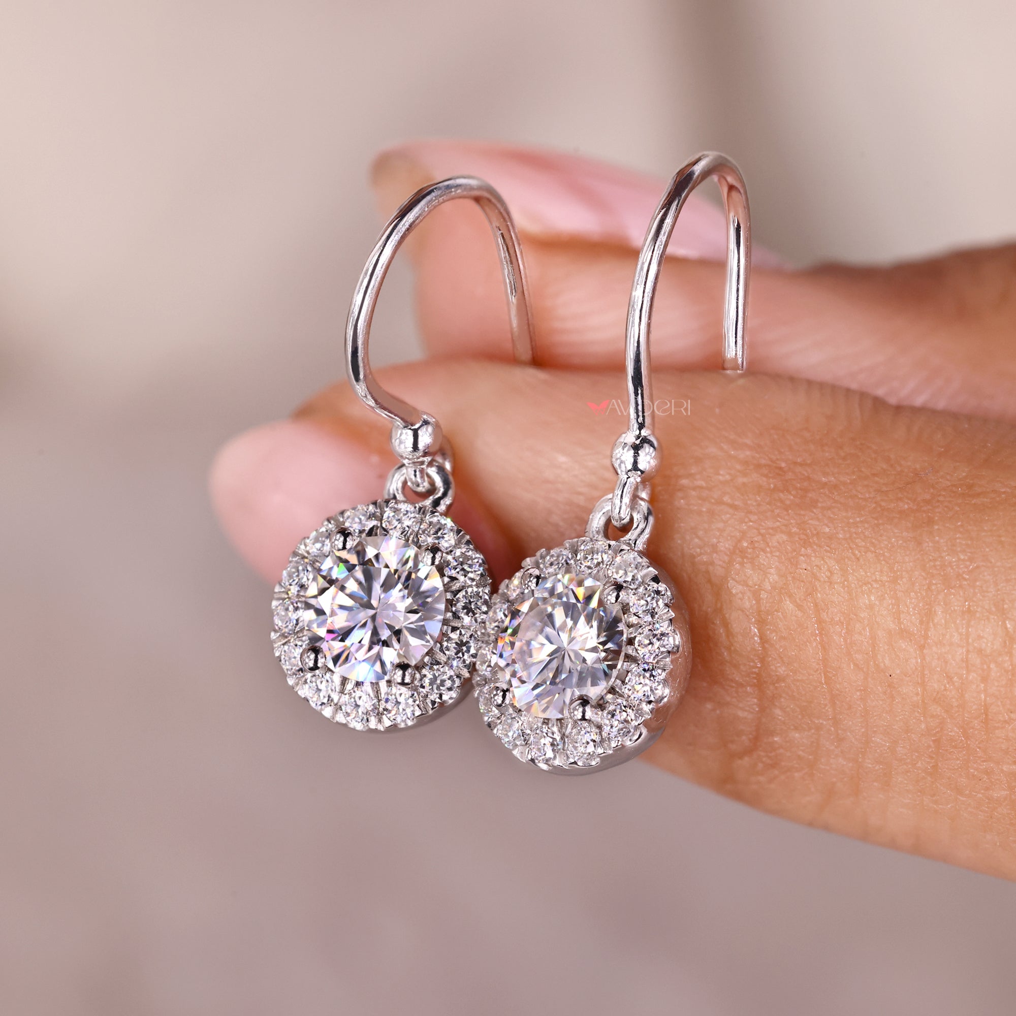 Custom diamond earrings designed for a personalized fit.