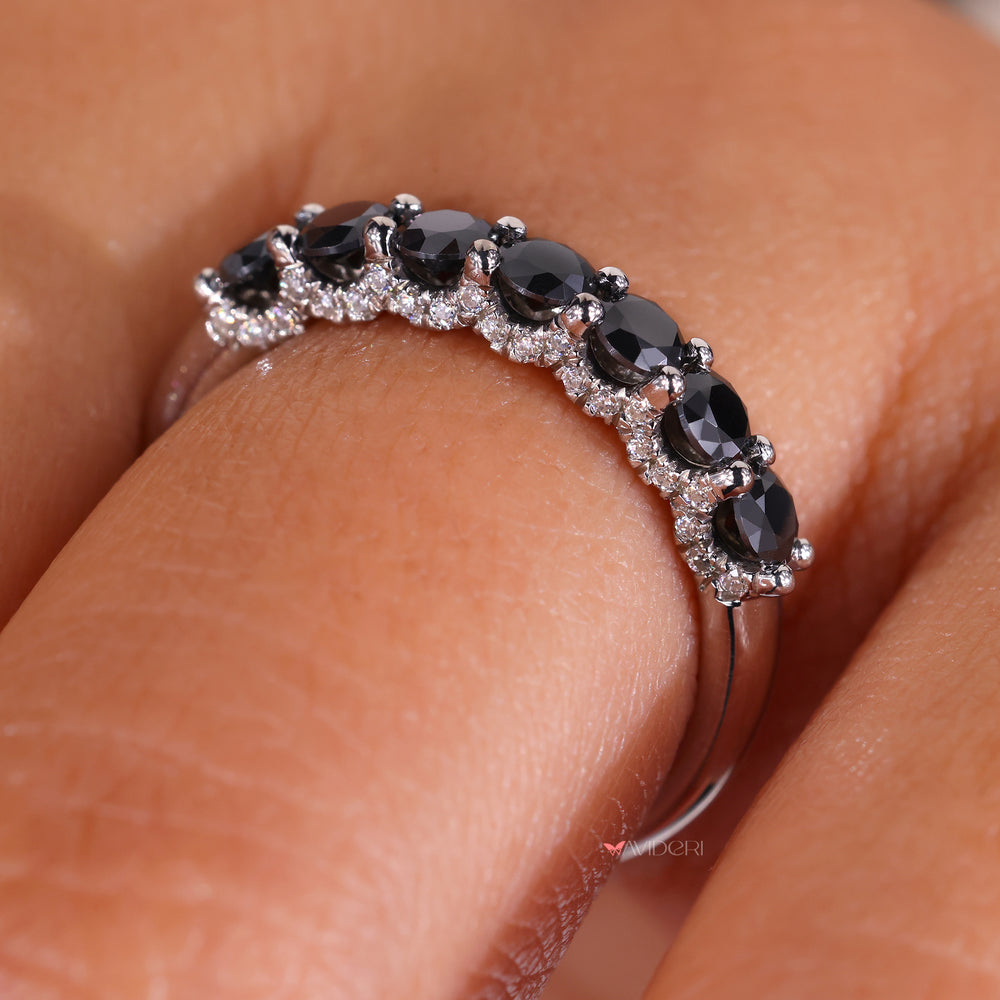 White gold band, gold moissanite wedding band, moissanite wedding bands for women