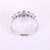 White gold wedding band with moissanite wedding band.