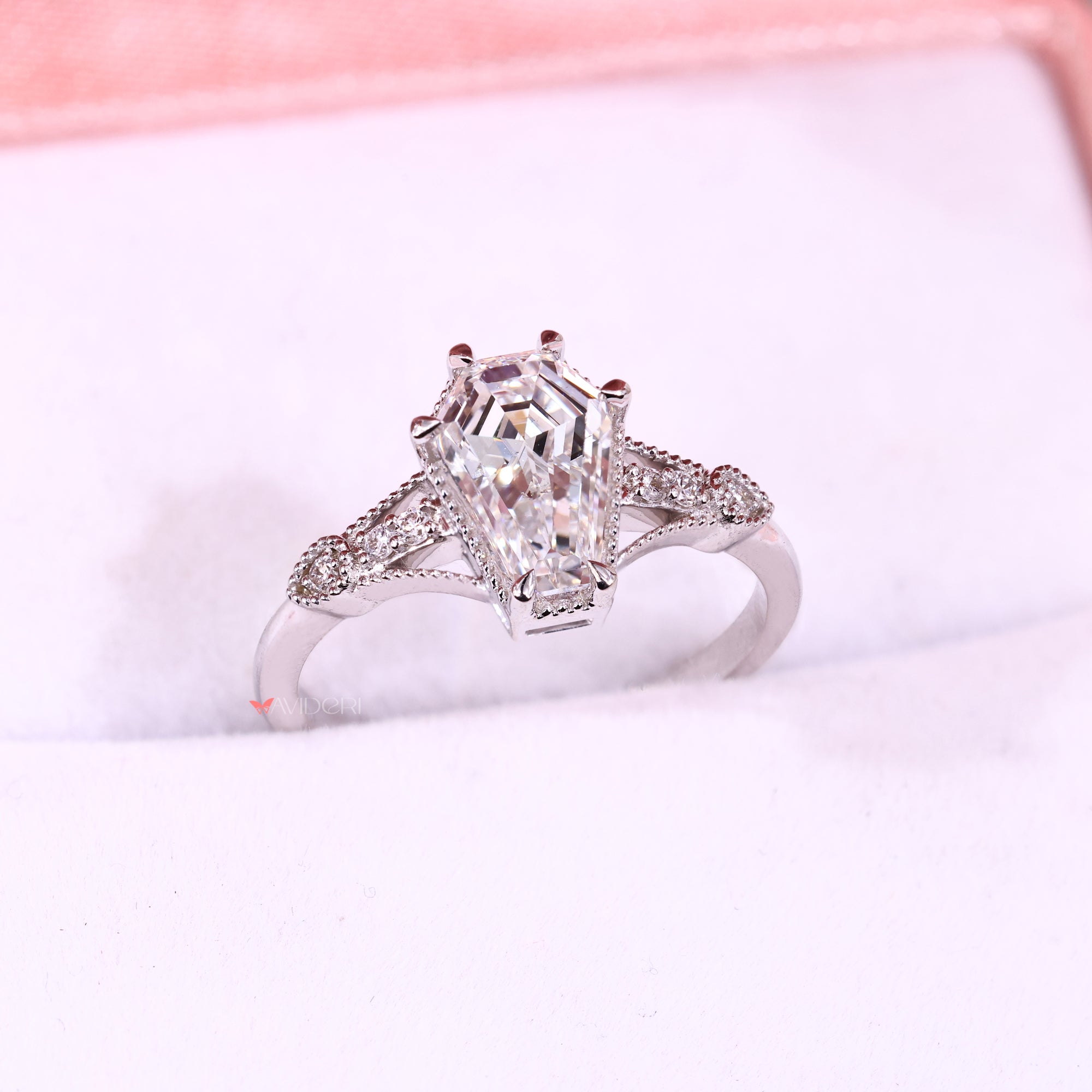 Handmade jewelry with avideri engagement ring.