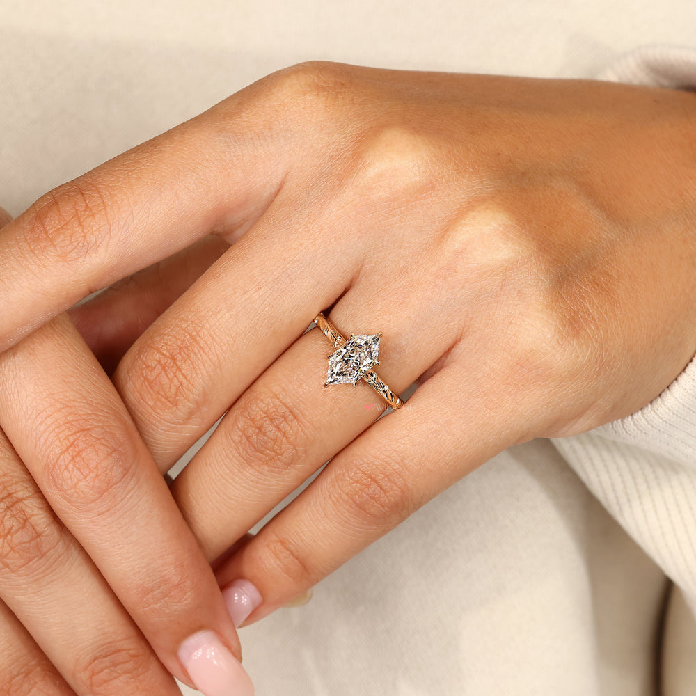 IGI certified marquise diamond ring handmade.
