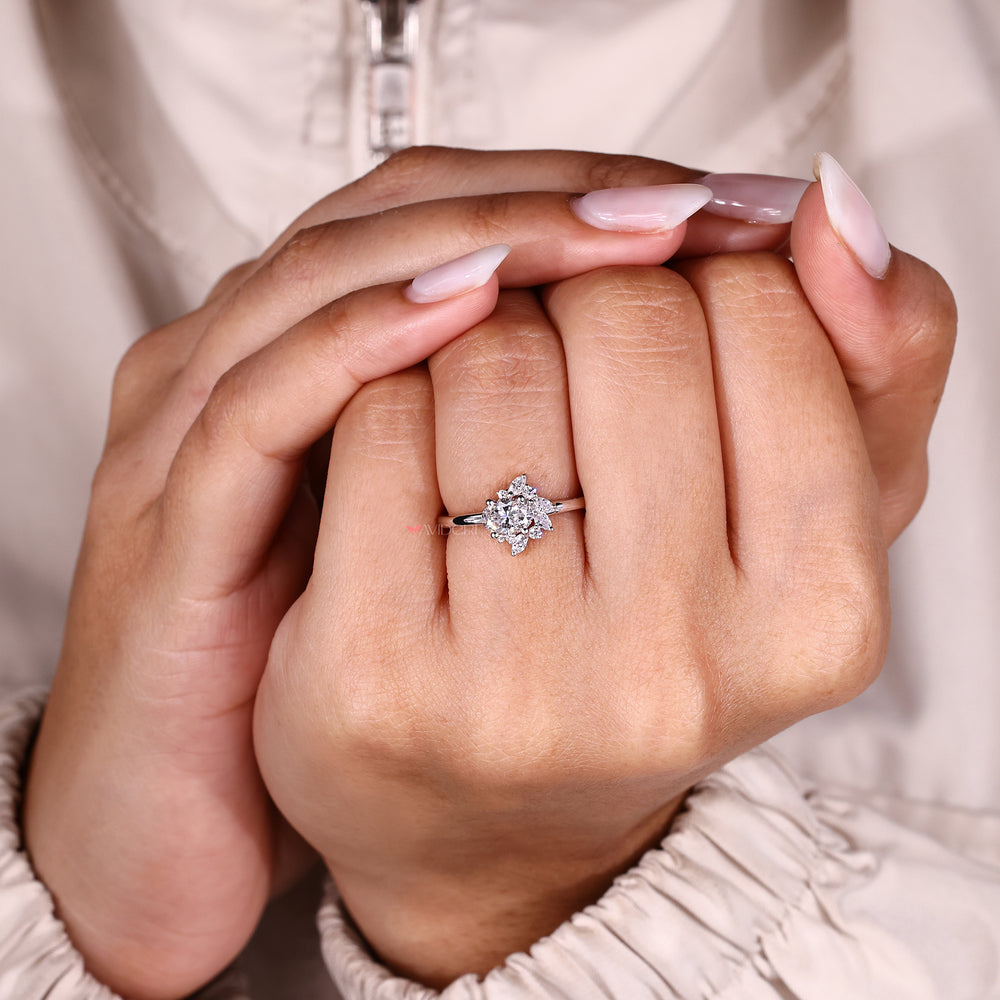 IGI certified oval diamond ring design.
