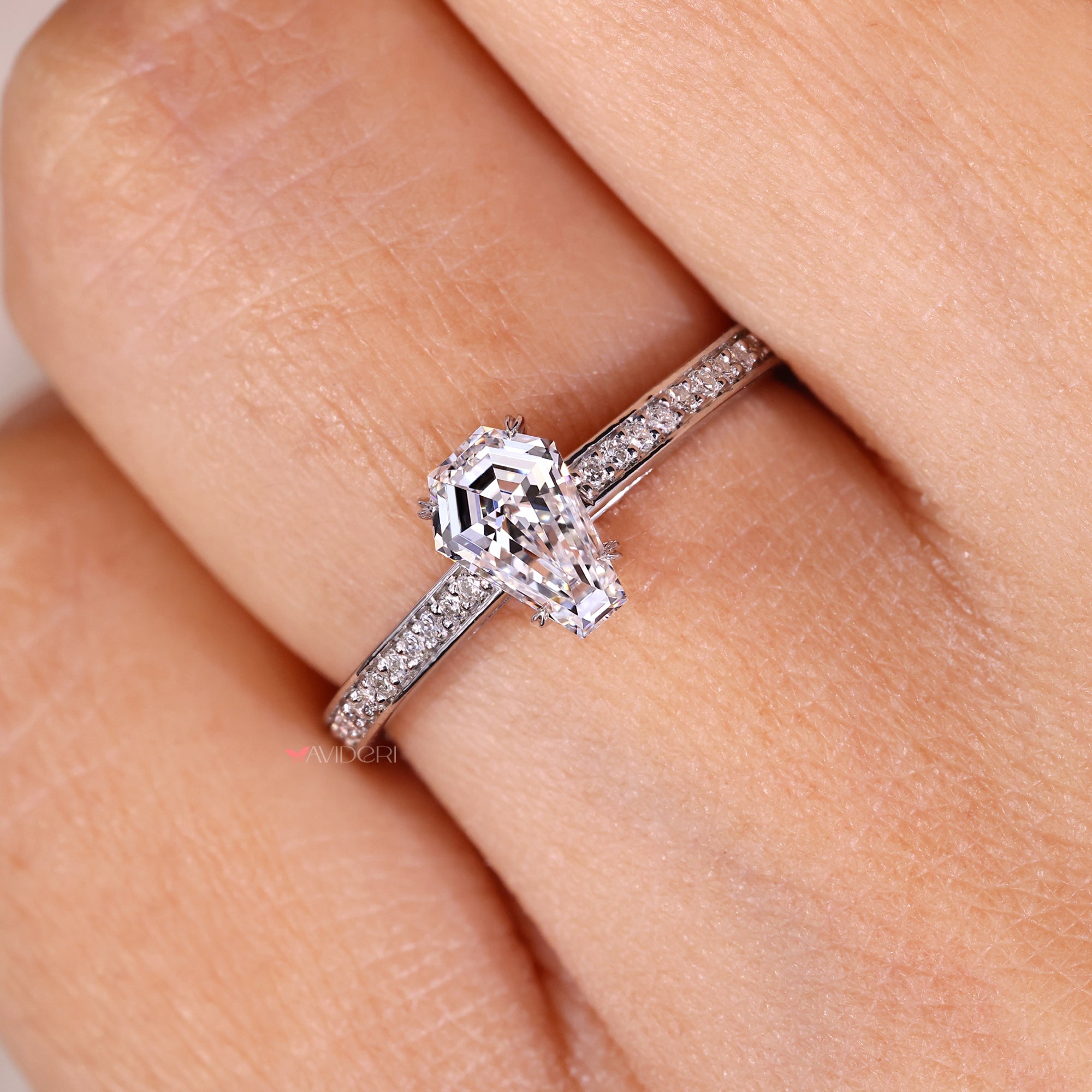 Handmade jewelry on a handmade ring design.