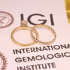 Lab grown oval diamond ring IGI certified.
