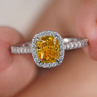Cushion Engagement Ring White Gold