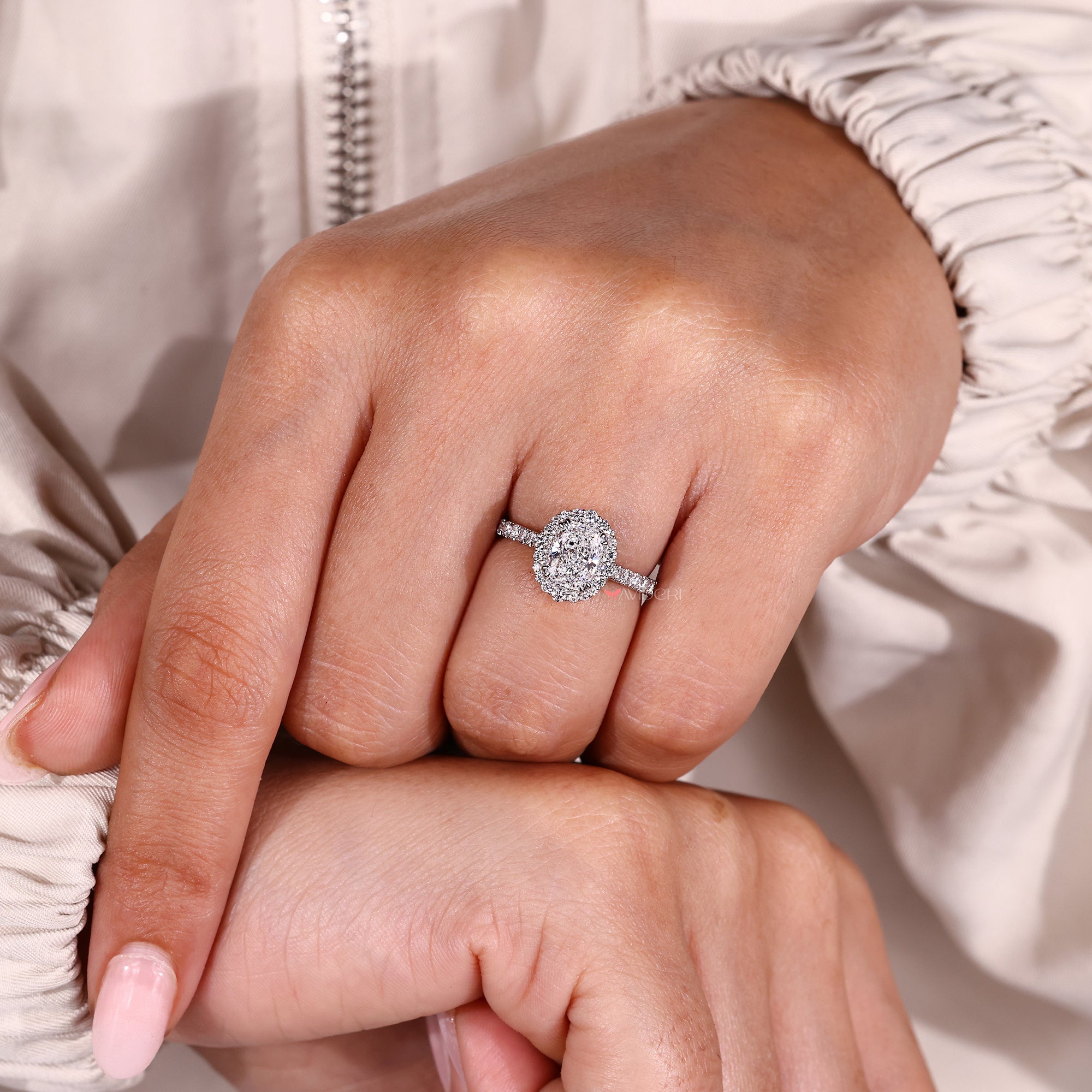 Lab-grown diamond ring with Buy engagement ring.