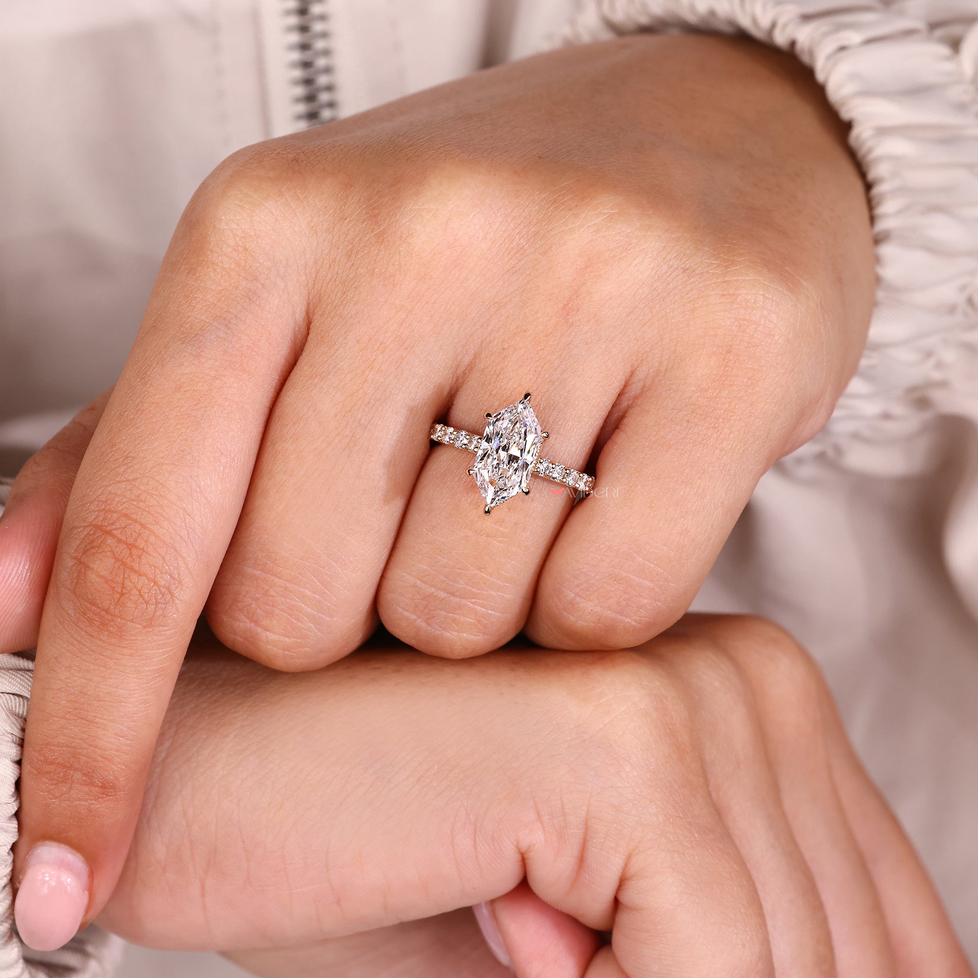 Lab-grown diamond ring with Buy engagement ring.