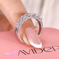 Seven Stone Oval Diamond Wedding Band