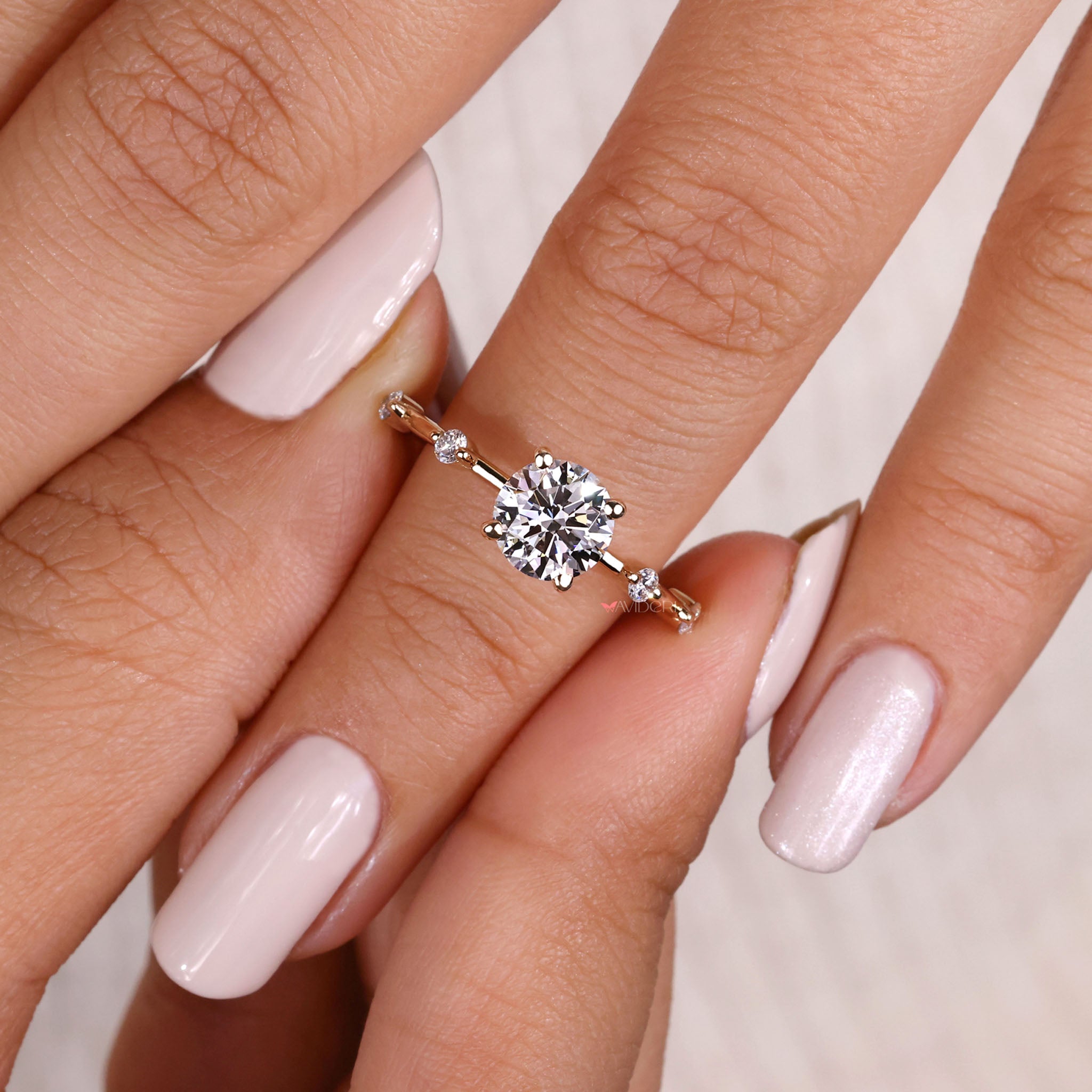 pave wedding band round diamond ring avideri engagement ring
