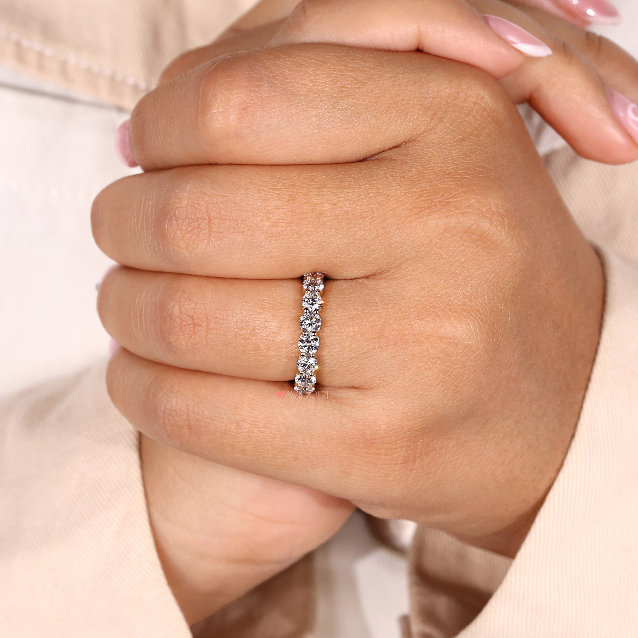 IGI certified diamond band ensuring high-quality and trusted craftsmanship.
