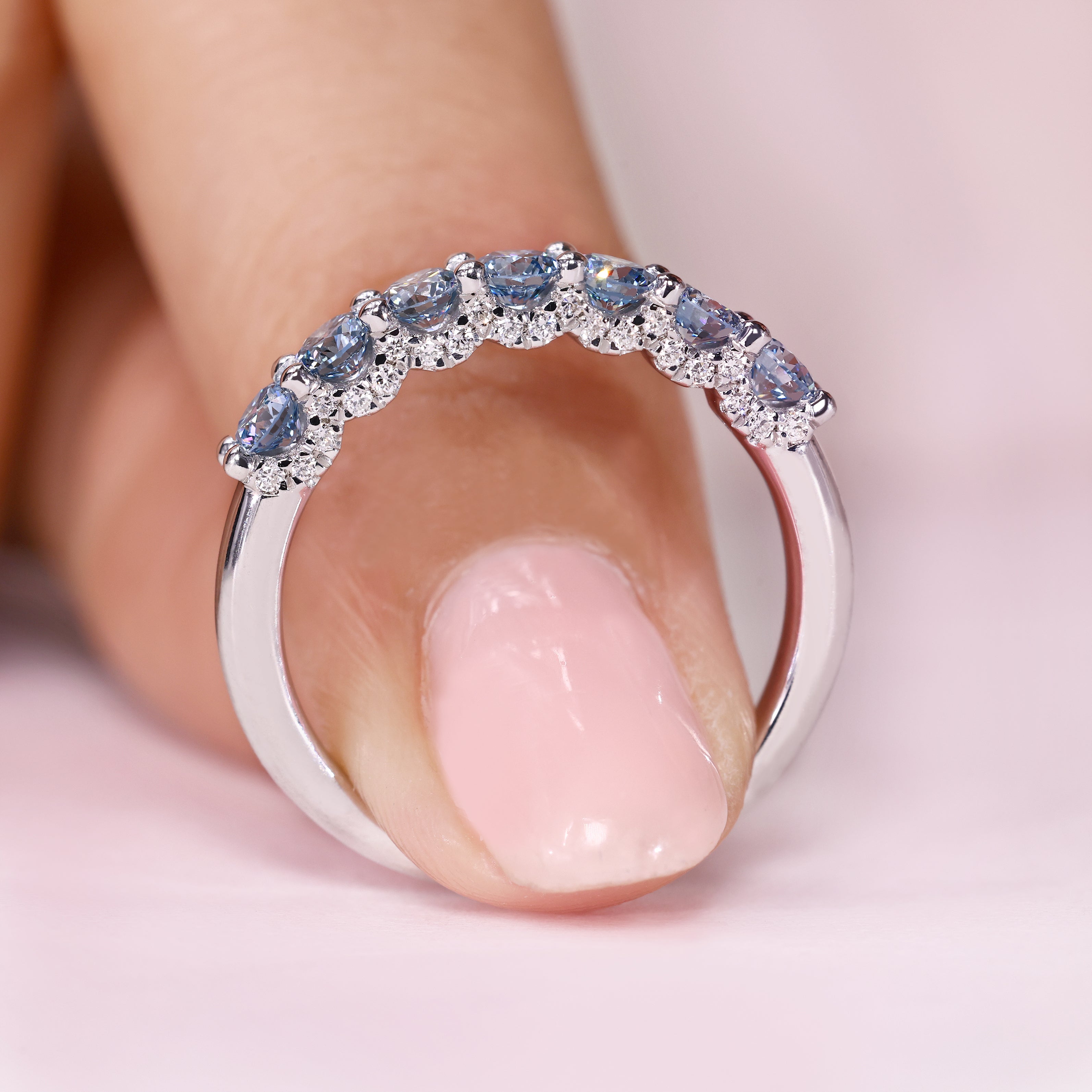 Avideri wedding band in white gold wedding band.