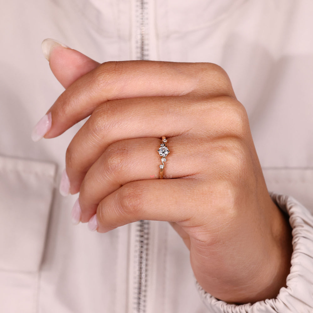 Celtic style Round Diamond Ring.
