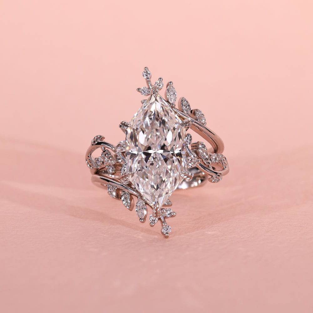 Handmade Dutch marquise ring with enhancer.
