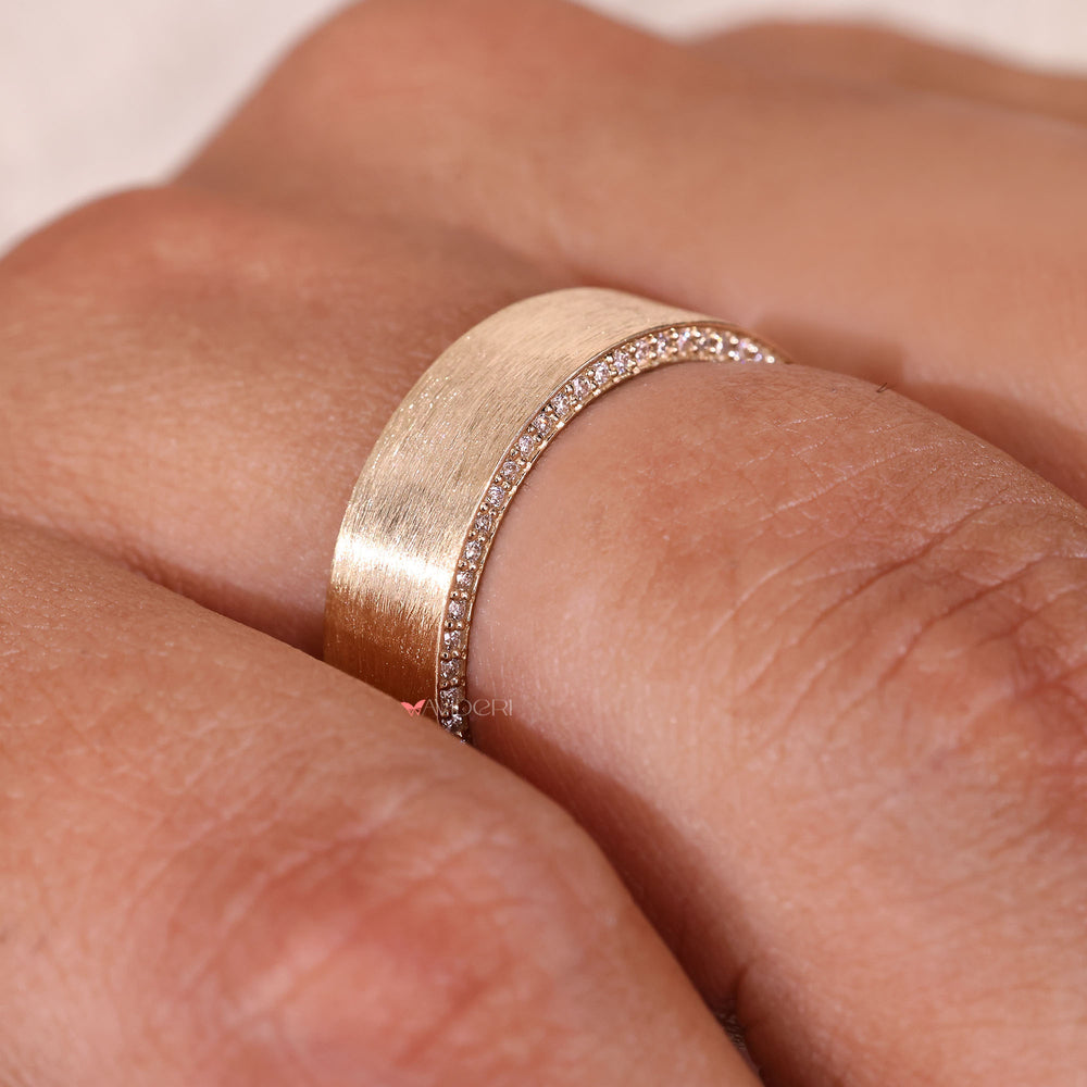 Lab grown mens diamond eternity band.
