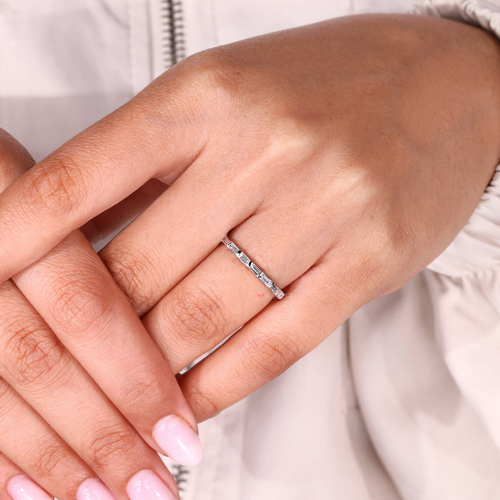 Handmade diamond half eternity band style.
