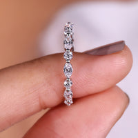 White Gold Marquise And Round Wedding band