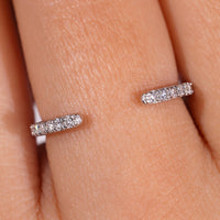 Round Cut Open Gap Wedding Band