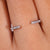 Open gap wedding band in white gold.