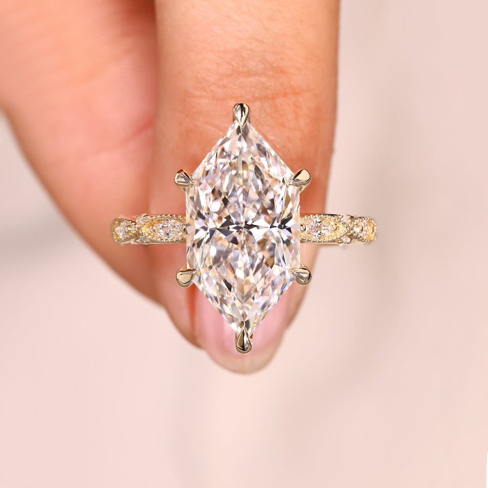 IGI certified marquise diamond ring handmade.
