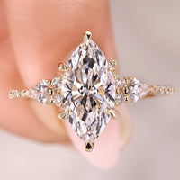 Marquise Cut Diamond Engagement Ring With Muse Setting