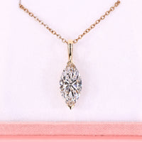 Marquise Diamond Pendant In Yellow Gold