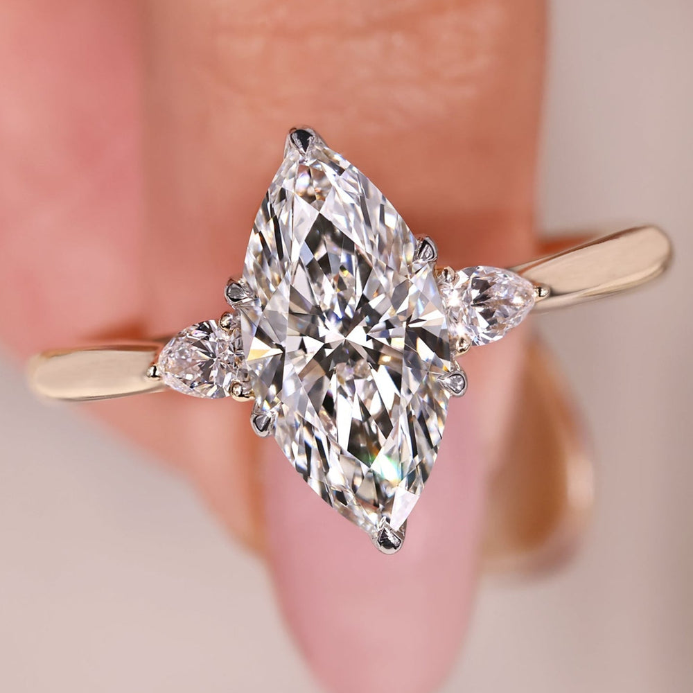 Marquise diamond engagement ring.
