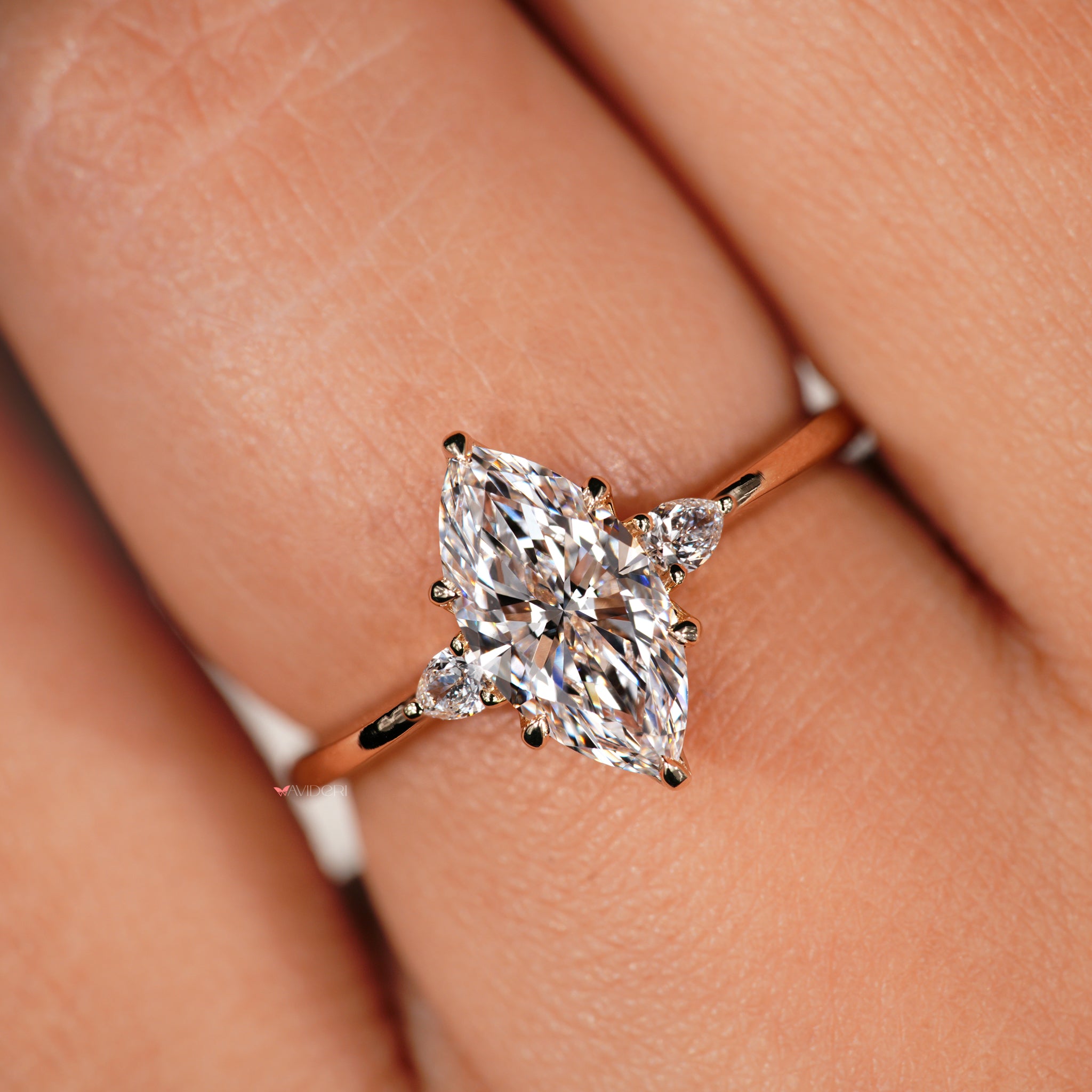 Pear shaped diamond ring adding sophistication to your jewelry collection
