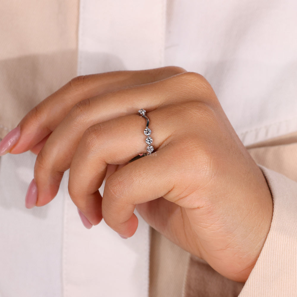 Handmade jewelry featuring unique diamond arrangements.
