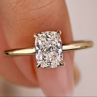 Cushion Engagement Ring - Prong Setting Design