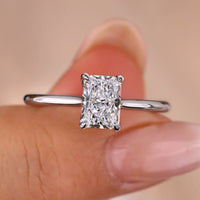 Radiant Cut Engagement Ring - Prong Setting