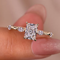 Radiant Engagement Ring -Yellow Gold Glow