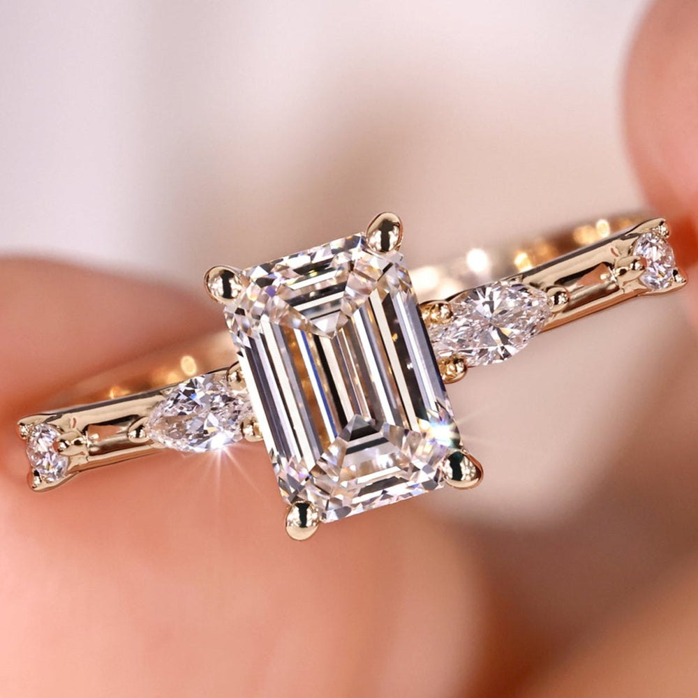 Stunning emerald cut diamond ring showcasing timeless elegance.
