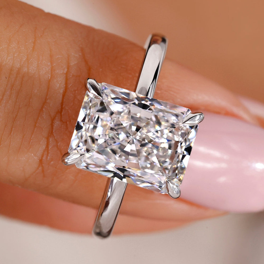 Radiant Cut Diamond Ring showcasing timeless elegance and sparkle.
